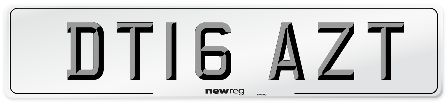 DT16 AZT Number Plate from New Reg